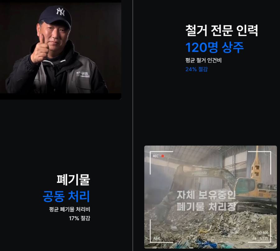 대전 동구 상가철거 작업 현장 이미지